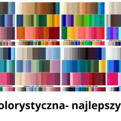 Palety kolorów dla analizy typów urody: jesień, wiosna, lato, zima. Idealne odcienie dla każdego typu urody lato.