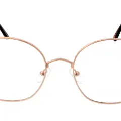 Okrągłe, metalowe okulary w kolorze różowego złota. Idealne, by dowiedzieć się, jak dopasować okulary do twarzy.