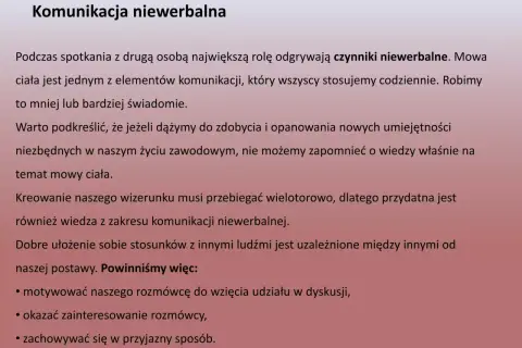 Komunikacja niewerbalna: mowa ciała, postawa i gesty wpływają na relacje. Wiedza o tych czynnikach jest kluczowa w życiu zawodowym.