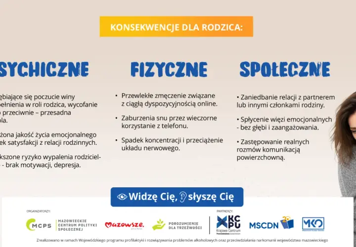 Psychiczne konsekwencje dla rodzica: poczucie winy, wycofanie, obniżona jakość życia, wypalenie. To trudne psychologiczne pytania.