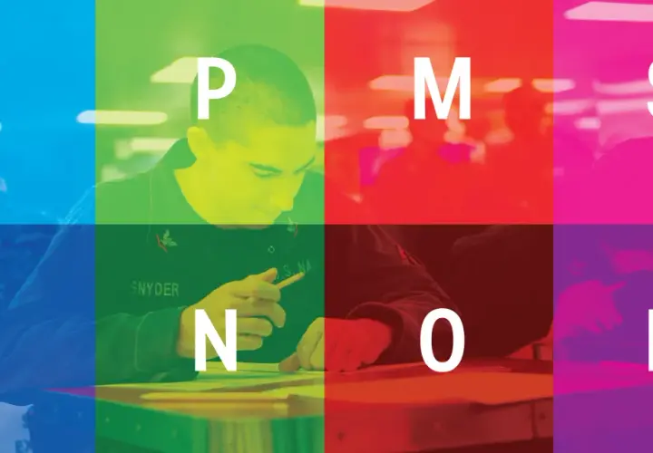 E, P, M, S, I, N, O, B - litery na kolorowym tle, przypominające o tym, mbti co to.