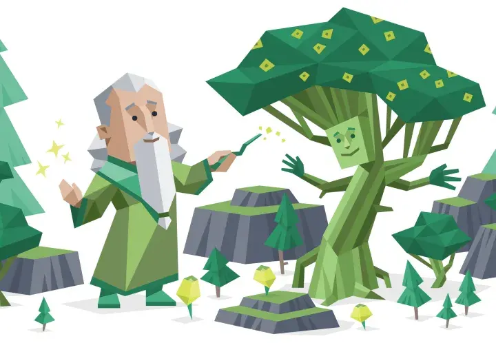 Magiczny las, gdzie czarodziej z brodą i drzewo-człowiek rozmawiają. Czy to symbol tego, czym jest INFJ?