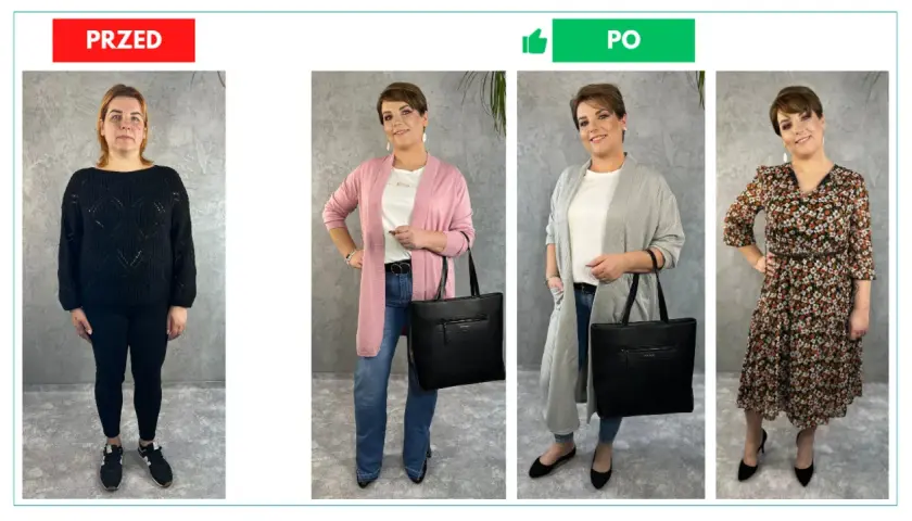 Przed i po: metamorfoza stylizacji. Od czarnego swetra do zwiewnej sukienki – zgaszone lato stylizacje.