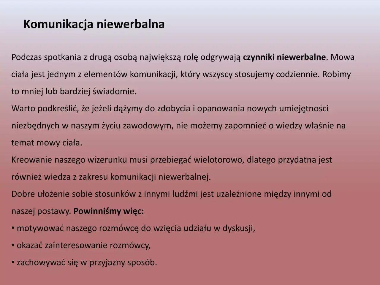 Komunikacja niewerbalna: mowa ciała, postawa i gesty wpływają na relacje. Wiedza o tych czynnikach jest kluczowa w życiu zawodowym.