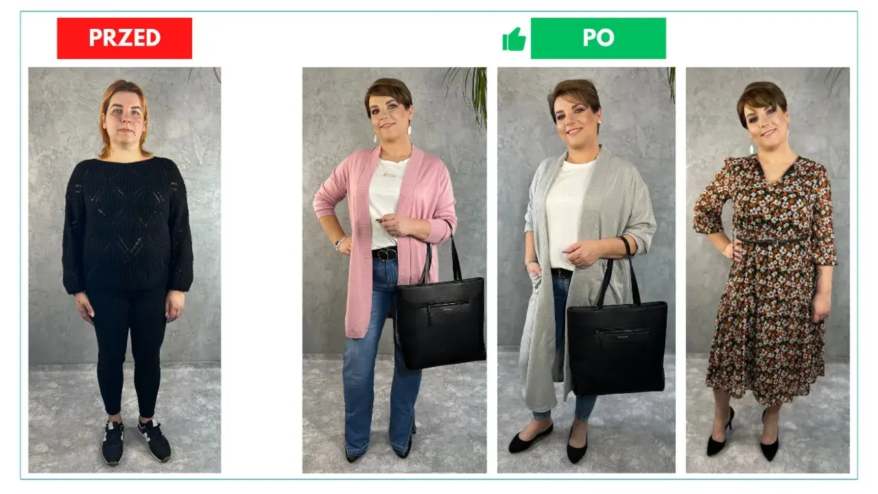 Przed i po: metamorfoza stylizacji. Od czarnego swetra do zwiewnej sukienki – zgaszone lato stylizacje.