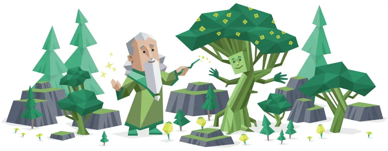 Magiczny las, gdzie czarodziej ożywia drzewo. Czy to symbol tego, czym jest INFJ?